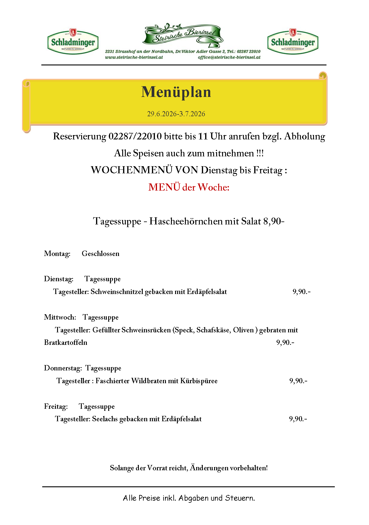 menuplan